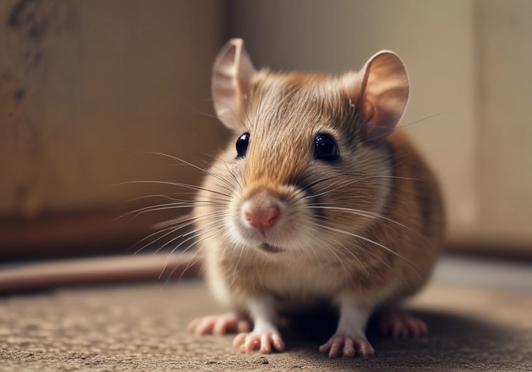 Technician setting bait stations around a commercial building’s exterior.