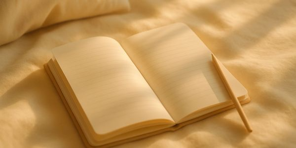 a book with a pencil and a pen on it