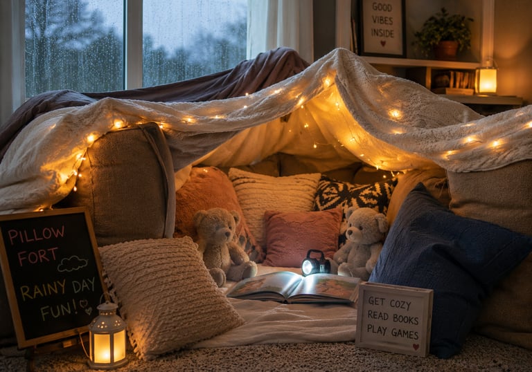 A pillow fort on a rainy day. 