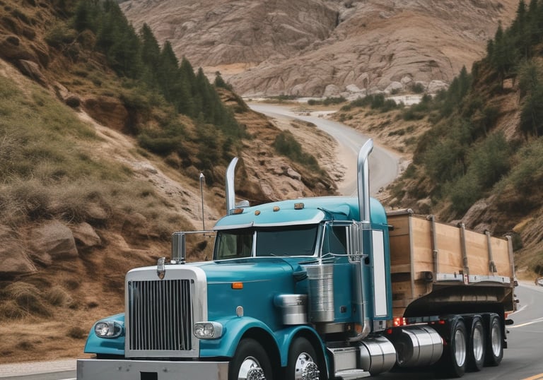 A convoy of mixed trucks including flatbed, reefer, and dry van on the move.