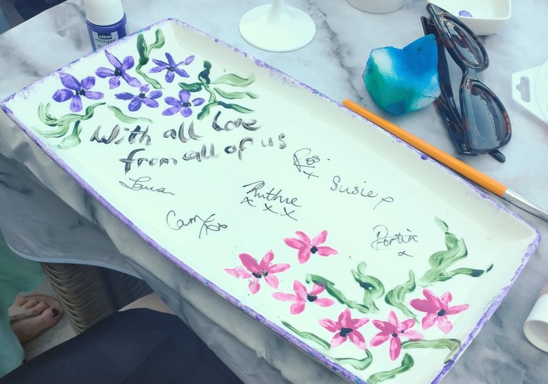 Ceramic Painting Team Wellbeing Workshop