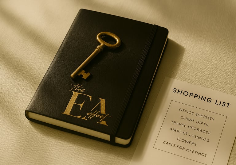 A premium, matte black leather notebook sitting on a textured white linen surface. 