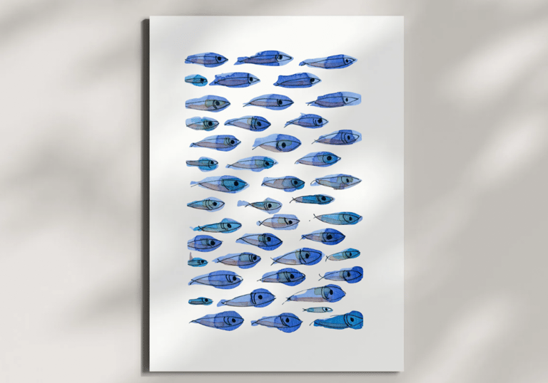 Watercolor painting by Chris Dias Koot. Marine Collection