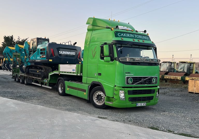 Şehirlerarası ağır nakliyat ve sunward paletli iş makinesi lojistiği