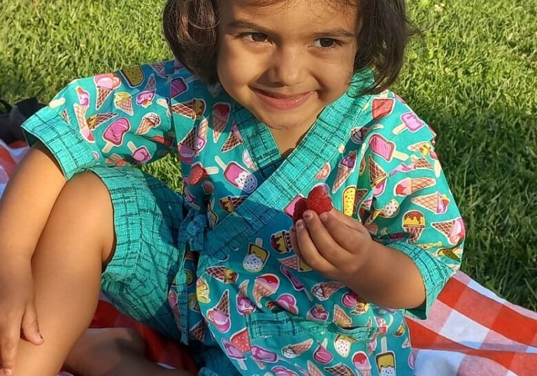 Kimono infantil jinbei