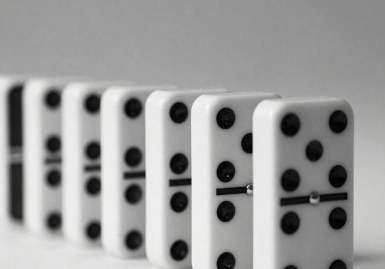 a man riding a skateboard down a street next to tall buildings