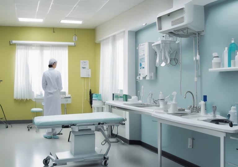 Cleaning team finishing up post-construction cleaning in a new office space.