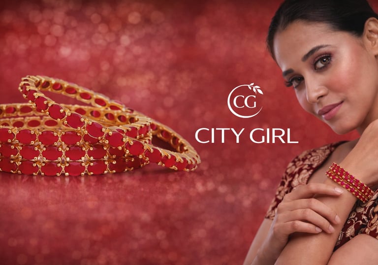 City Girl Jewellery - Best imitation Jwellery - 18 Carat Gold Plated - Bridal Wear Bangles