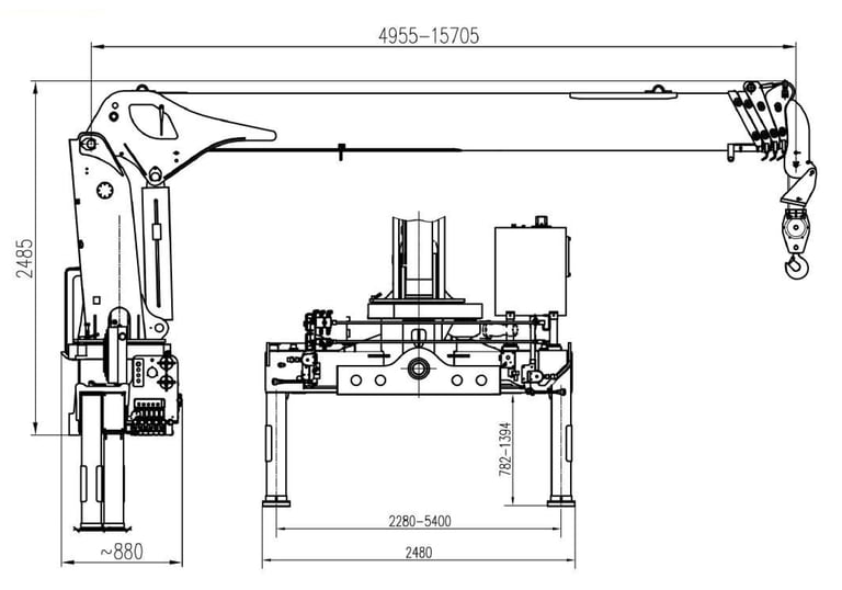 SQS157G-5 loader crane