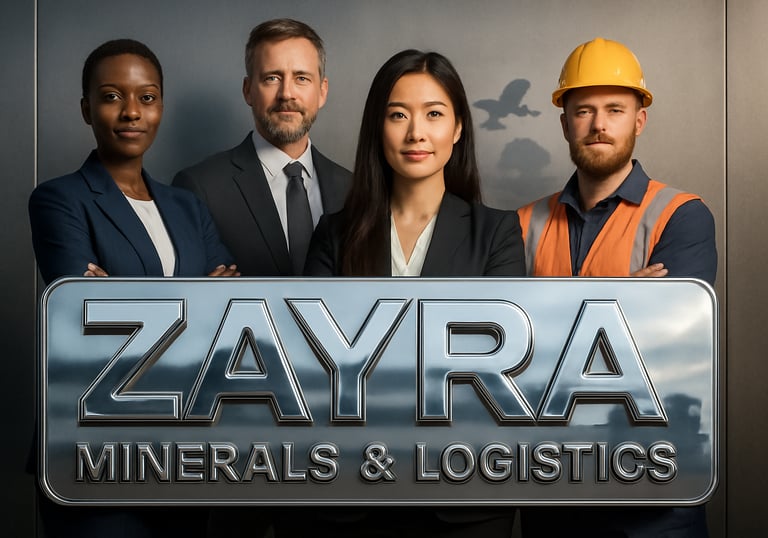 a group of people standing in front of a sign that says zayrra