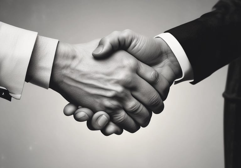 Group photo of team members and partners exchanging ideas in a bright meeting room.