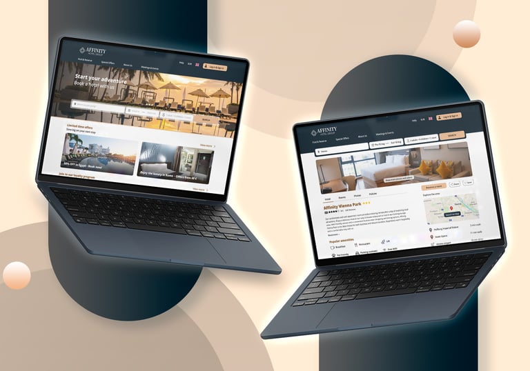 UX case study of a modern hotel booking website with intuitive user experience design