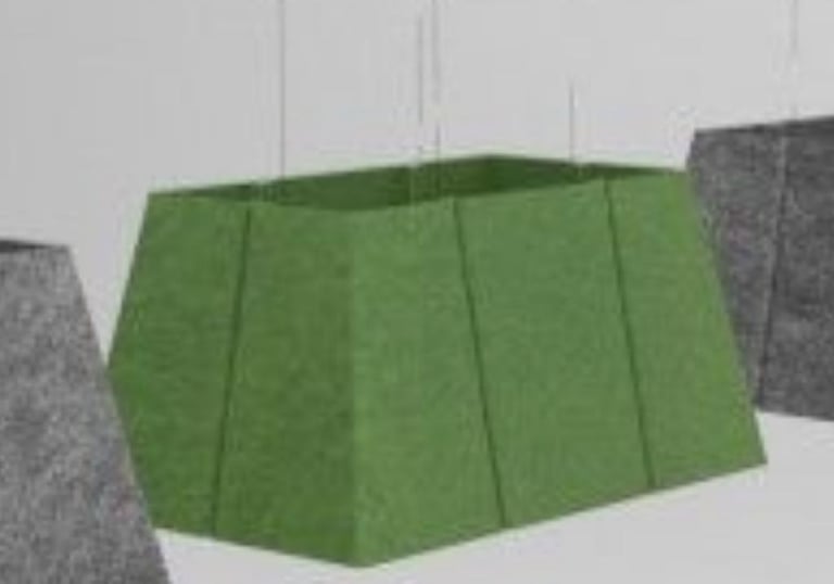 Acoustic panels transformed to lampshade
