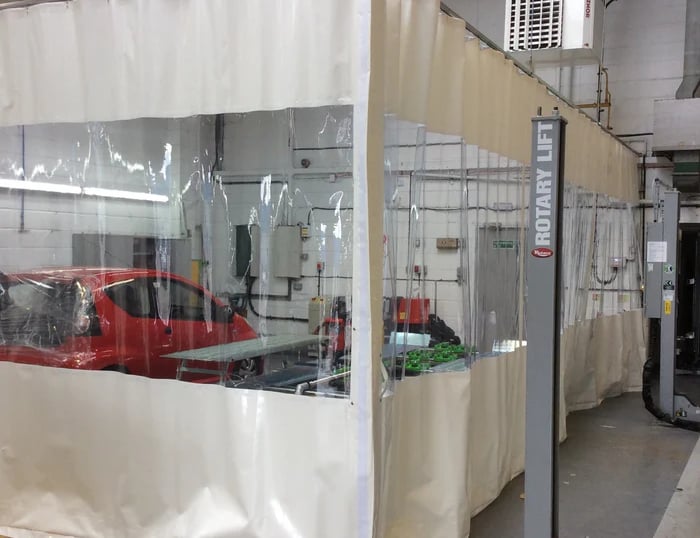 spray booth and smart repair curtains