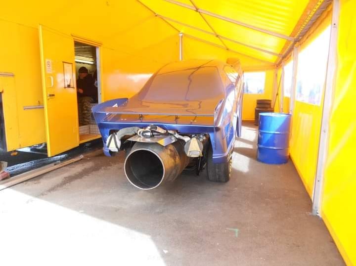 awning at Santa pod race track