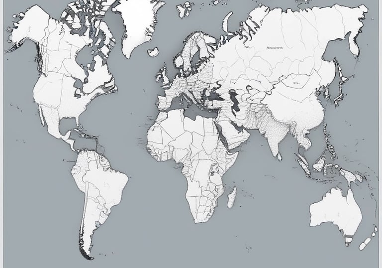 A construction site with workers engaged in building activity. Several large machines are visible, including cranes and excavators. The site appears expansive, with a partly constructed structure in the center. The ground is covered with sand and metal grates, and workers in safety vests are visible in the foreground. A green landscape with trees is visible in the background under a cloudy sky.