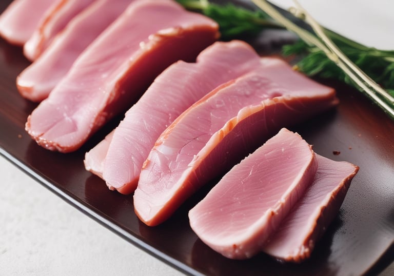 A close-up of a gourmet duck dish beautifully plated.