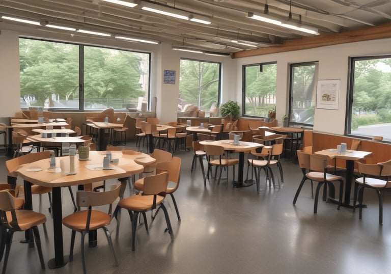 A welcoming shelter environment for families in need.