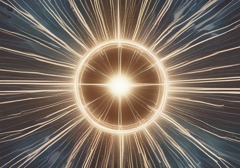 A serene workspace with soft blue and beige tones featuring a journal and calming candle.