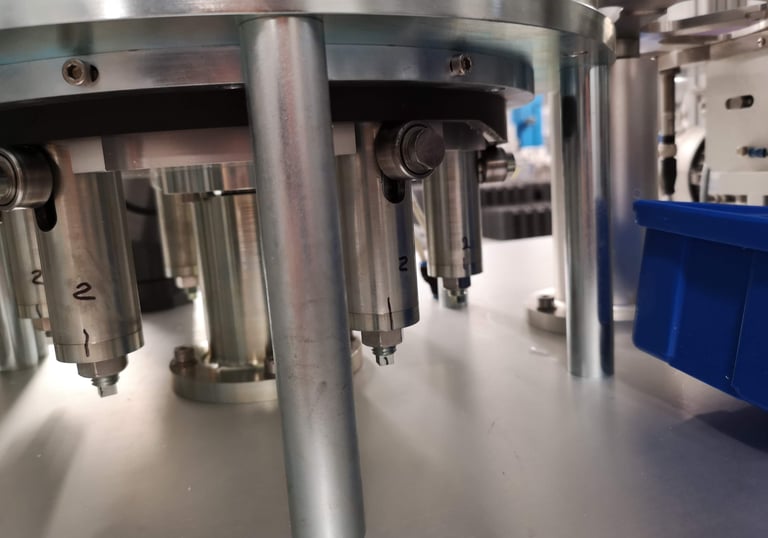 Close up of automation equipment