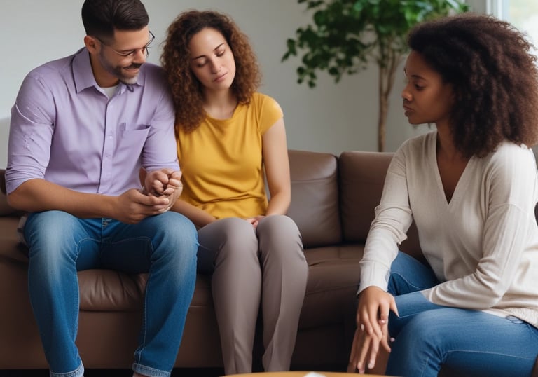 A Couple speaking with thyeir Life Coach