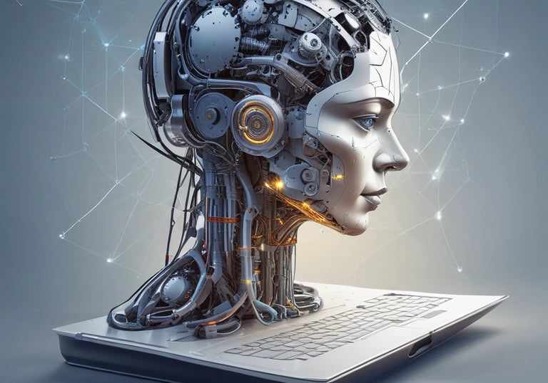 An illustration representing artificial intelligence and machine learning.