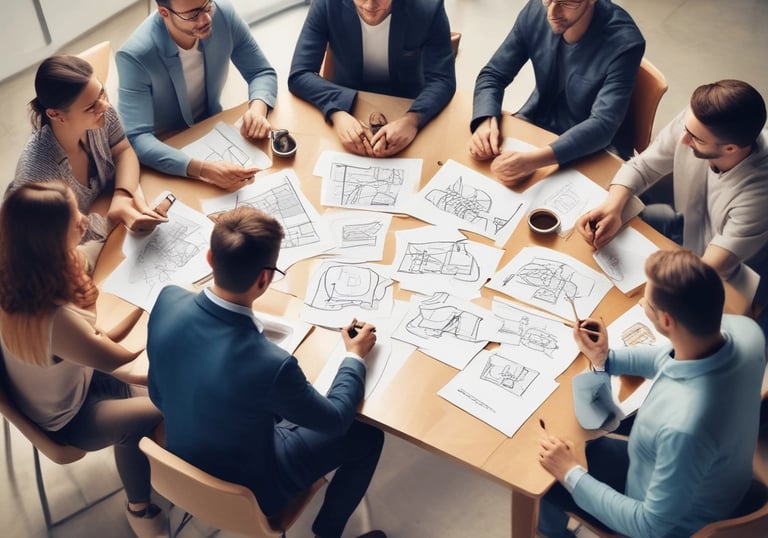 A close-up of a market research report on a desk.