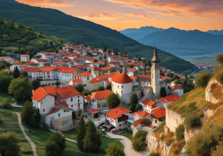 Local artisans showcasing their crafts in a vibrant market.