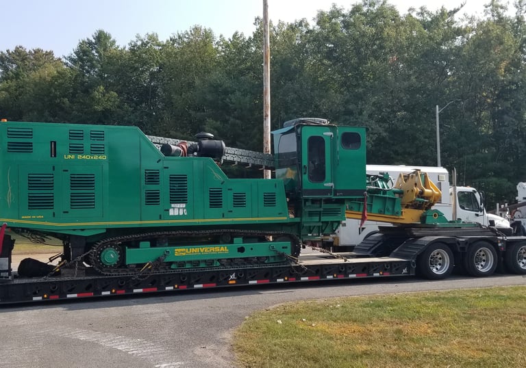 a truck with a crane on it's back