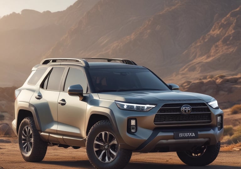 Two vintage cars adorned with colorful maps and signs are parked in front of a wall with a silhouette of a cityscape. The signs on the cars advertise sightseeing tours and indicate the next departure. The area is dimly lit, with an emphasis on the cars' decorative exteriors.