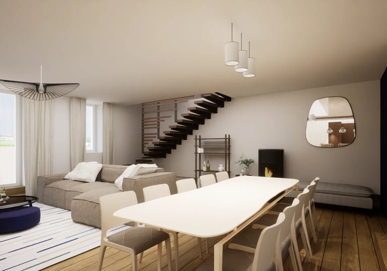 Visuel pièce de vue rénovation Guer