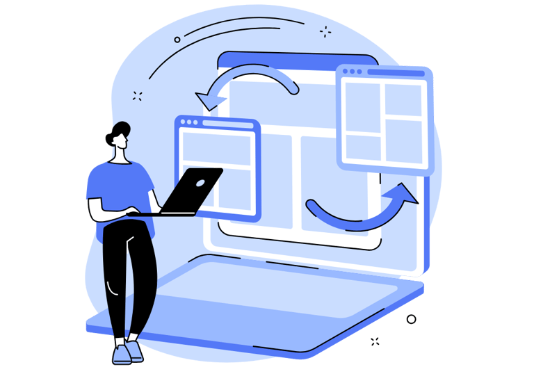 dessin refonte de site web