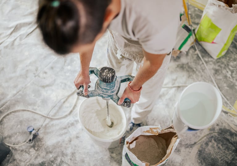 préparation de peinture