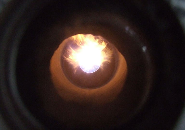 rotary kiln burner light up