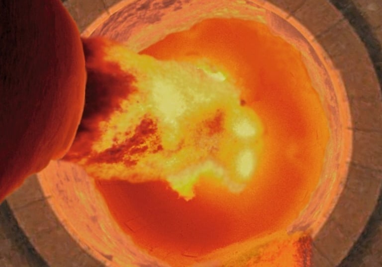 Burner flame of a CO Gas Burner