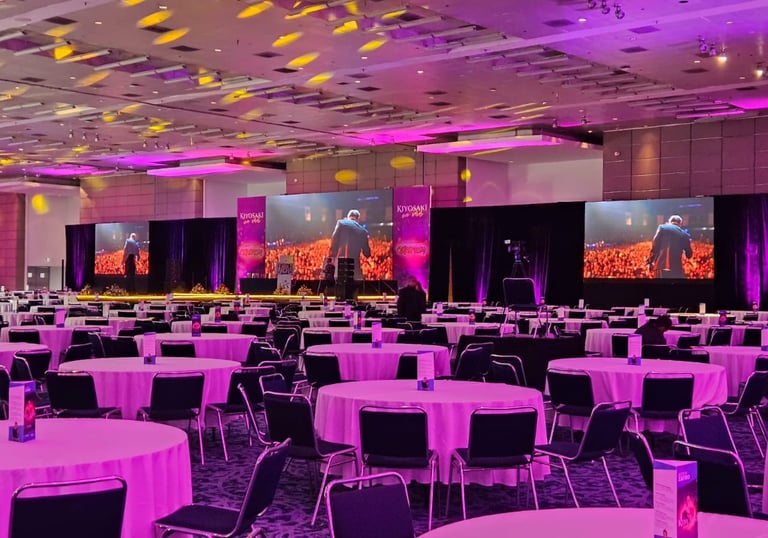 se rento equipo audiovisual, como pantalla led, audio lineal, iluminación