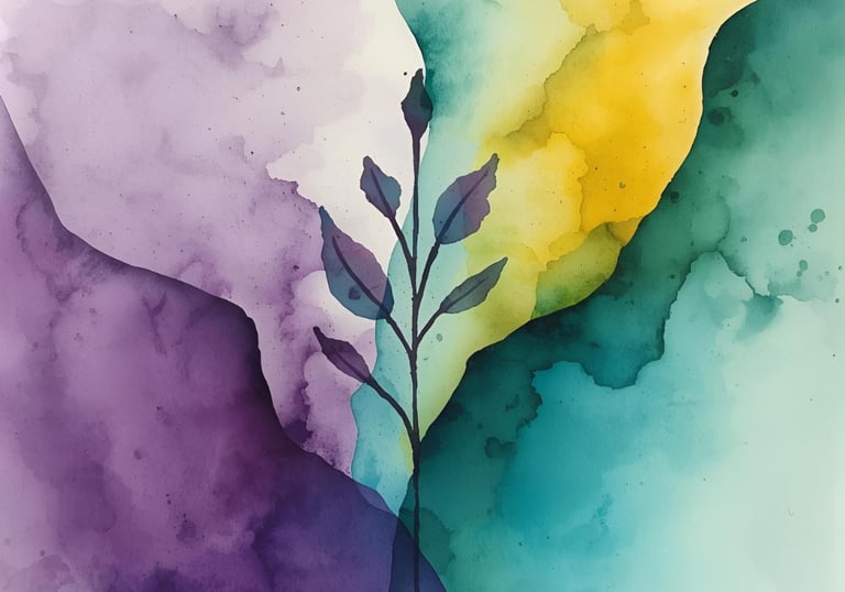 A single stem with leaves, symbolising personal growth & healing in individual counselling