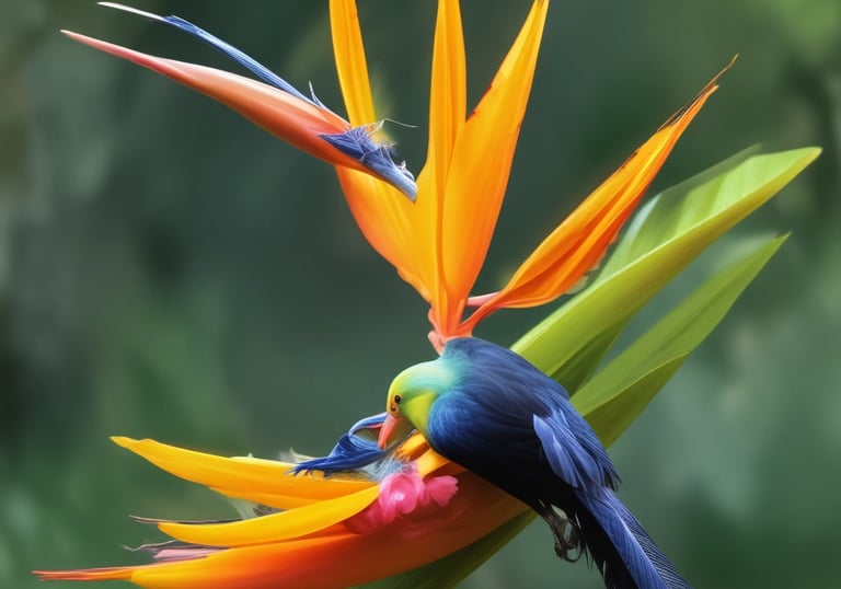 a couple of figurines sitting on top of a tree branch