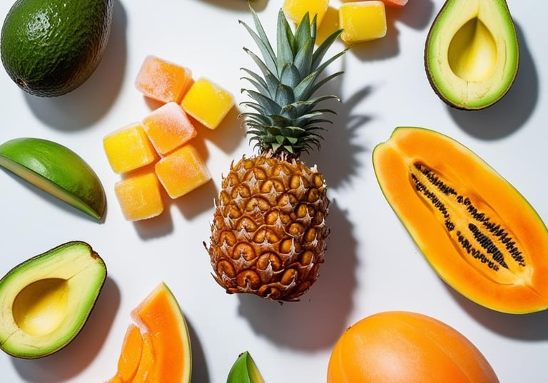 fruta congelada en trozos, rebanadas y esferas. Ideal horeca. Frutas de méxico