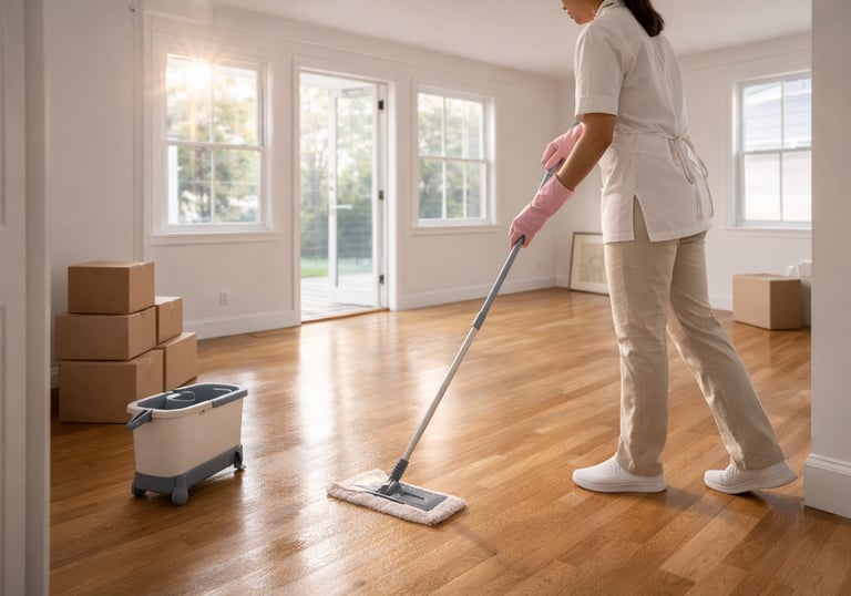 Move-in move-out cleaning service in Durham NC with professional cleaner