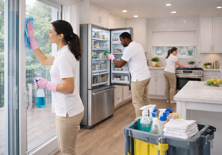 Specialty cleaning services in Durham, NC including refrigerator cleaning, window washing, and detai