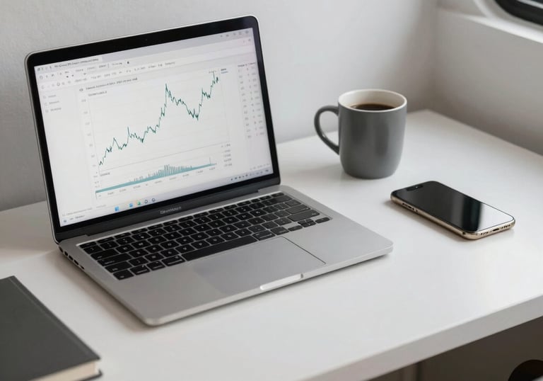 a man riding a skateboard down a street next to tall buildings