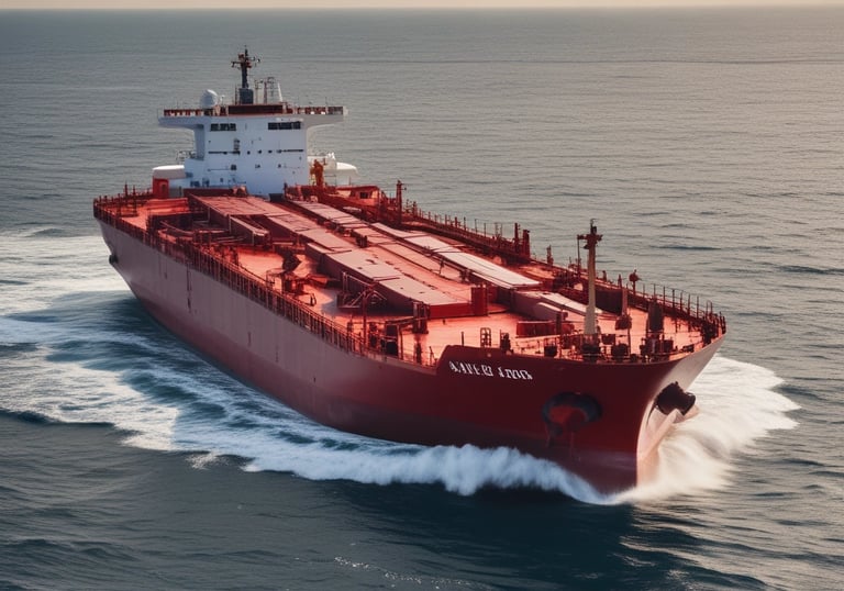 A laptop with a financial website open is centered on a white table. The screen displays a mint green background with text related to commission-free stock trading, accompanied by a gold object resembling a bridge. To the left, a smartphone displays a financial app with a graph and monetary figure. A cup of coffee sits on the right side, adding a casual work environment atmosphere.