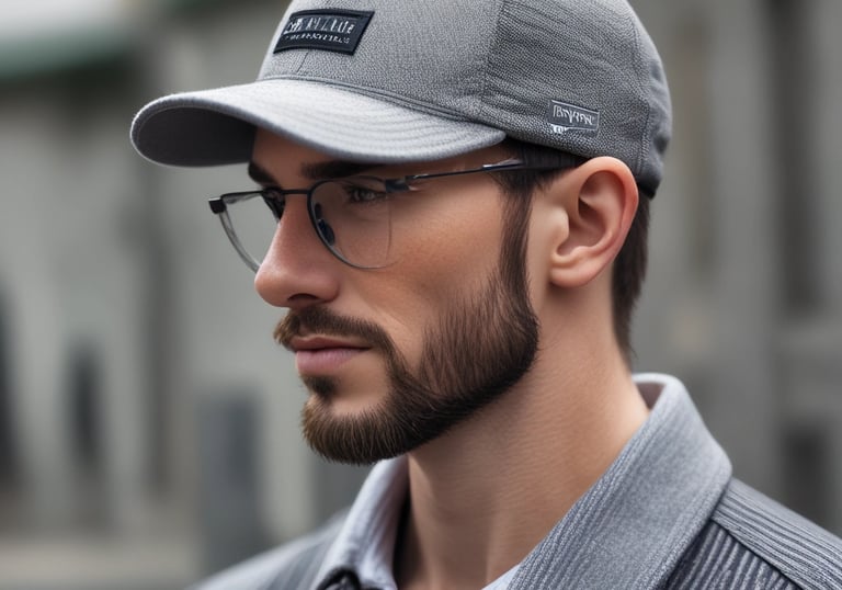 A signage featuring bold, black text reads 'Men's Casual' against a light background. The setting appears to be indoors, with visible overhead lighting and structural elements like beams creating an industrial look.