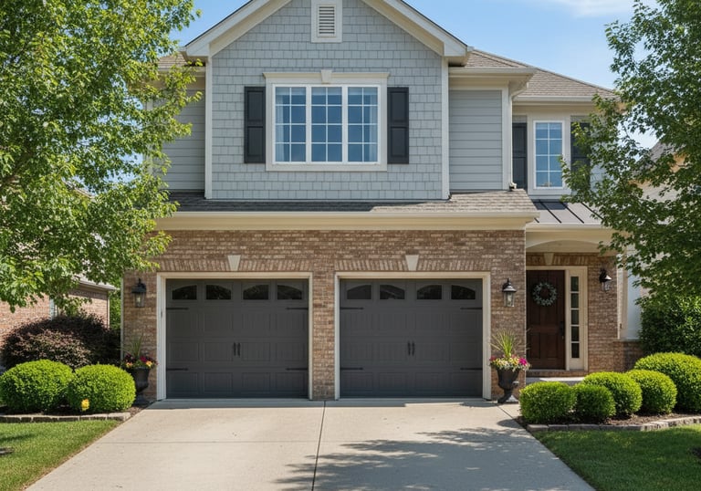 Photo of a residential home with 2 steel door garage doors in Edinburg, TX
