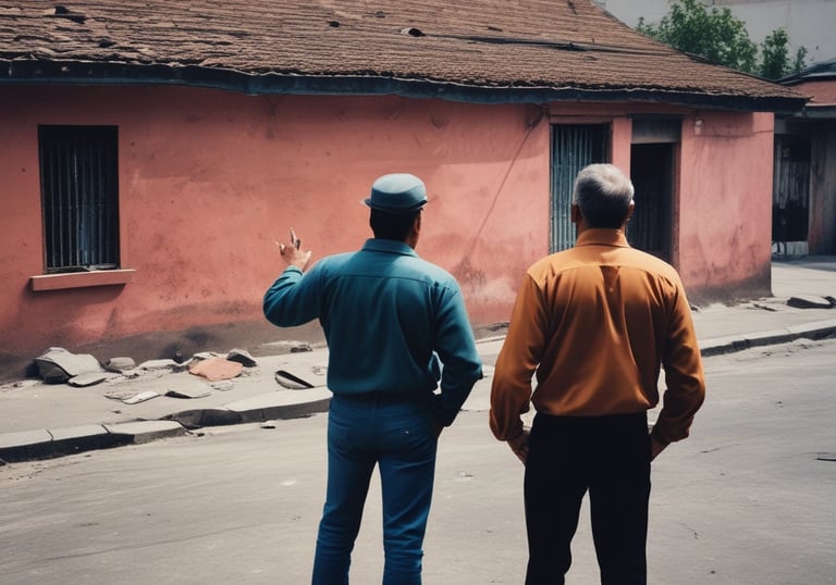 Modern architecture with a wave-like roof design stands prominently against a backdrop of traditional brick buildings. The scene is set alongside a calm waterway, with a bridge and a construction crane visible, adding an urban touch. The evening light casts a warm glow, highlighting the contrasting styles of the architecture.