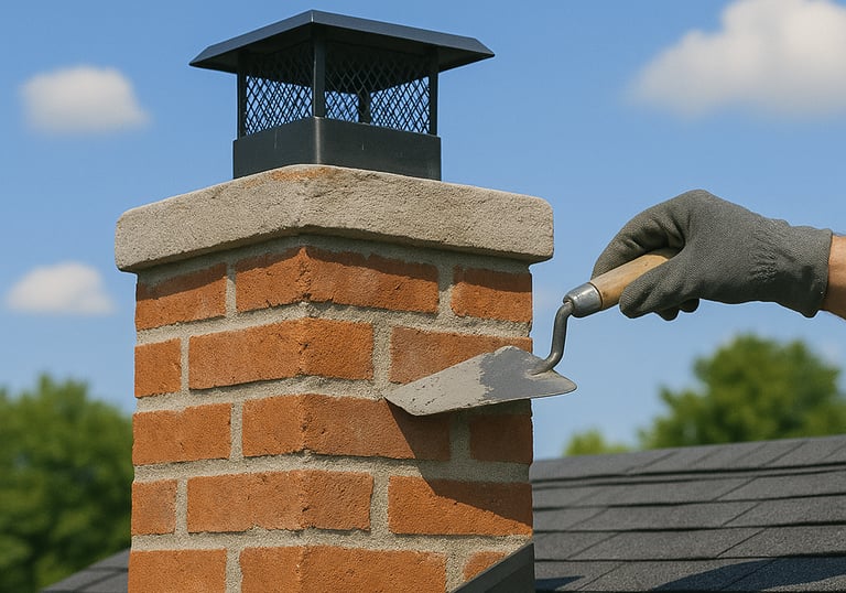 a chimney chimney pipe repair in a chimney top chimney
