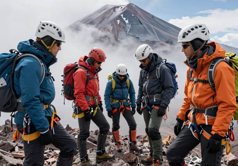 man running on edge near mountain