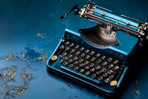 Old portable typewriter
