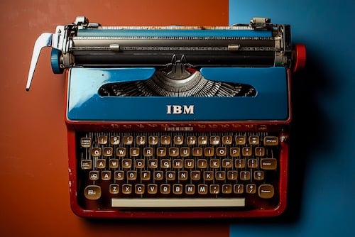 Ols IBM portable typewriter